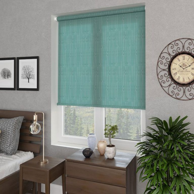 Audrey Teal Roller Blinds Chennai Blinds